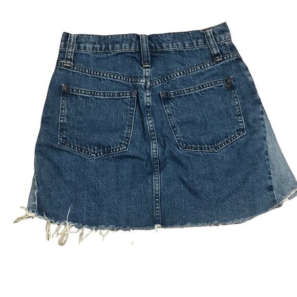 Madewell Women's Rigid Denim A-Line Mini Skirt: Pieced Edition SIZE 25 - Picture 6 of 8